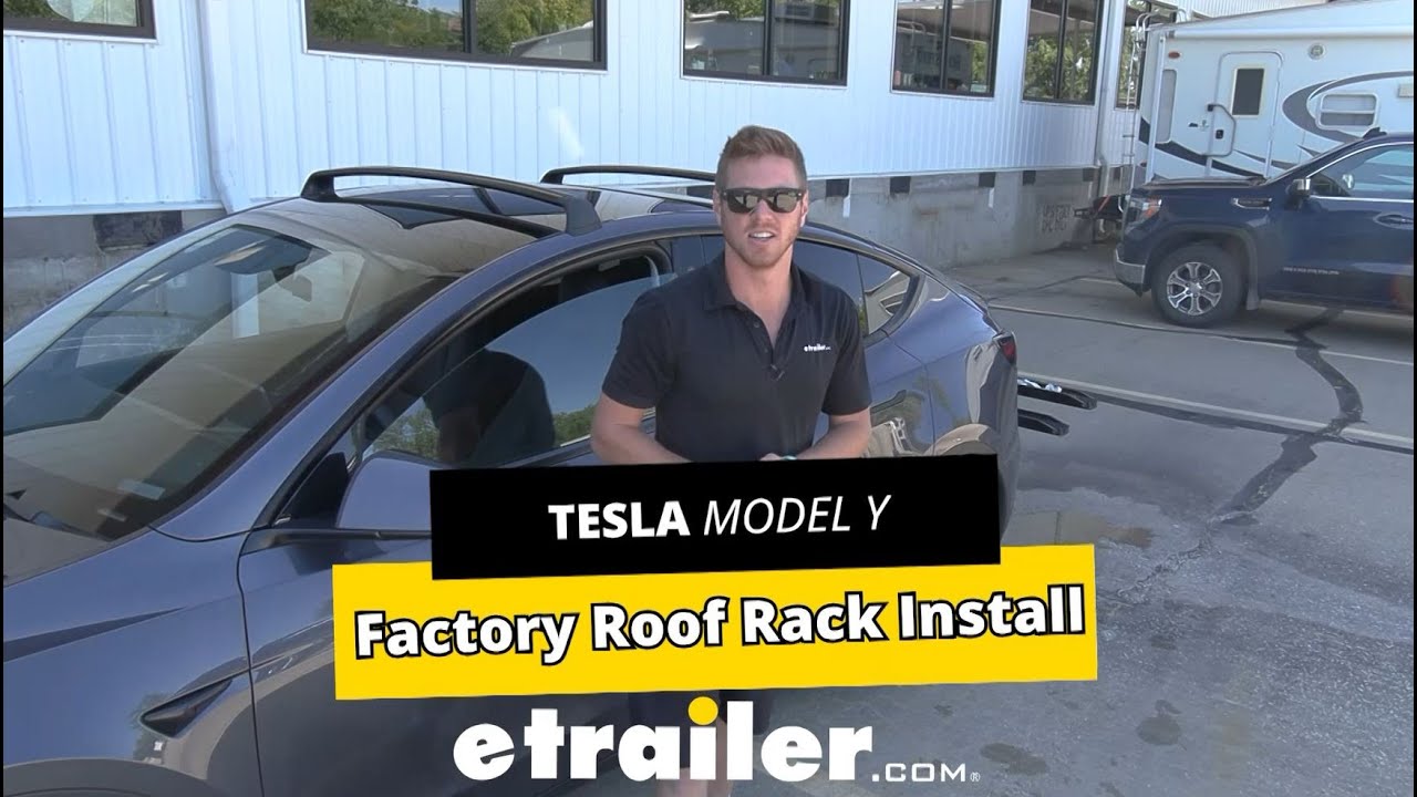 Tesla Model Y Factory Roof Rack Install