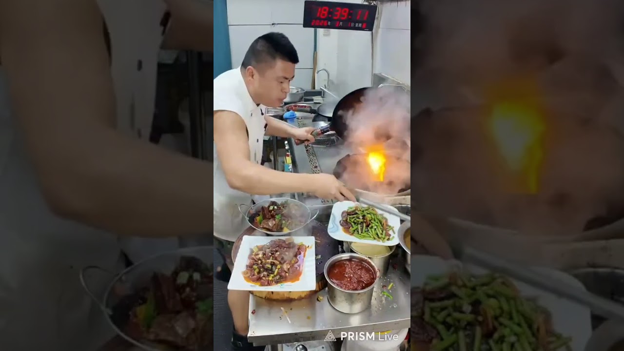 Delicious food cook by pretty man