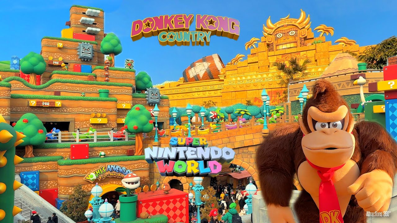 Nintendo World & Donkey Kong THEME PARK in REAL life: Full Walkthrough Tour 2025