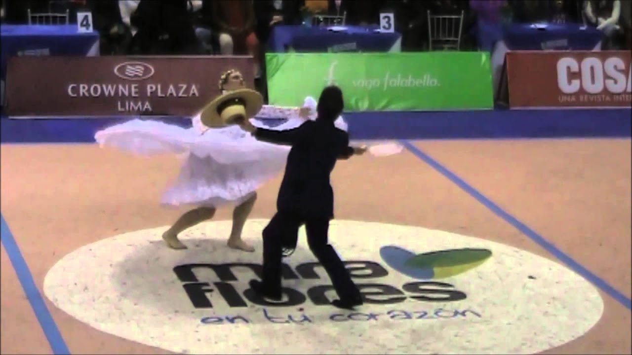 Reina de marinera  FIORELA LOMBARDI SEGURA y RENATO BENAVIDES en CONCURSO MIRAFLORES 2015 MOD