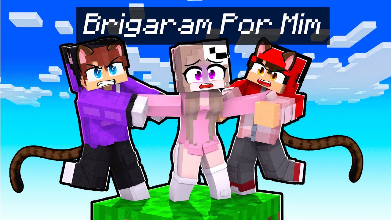 OS GATINHOS BRIGARAM por MIM em UM BLOCO no MINECRAFT!