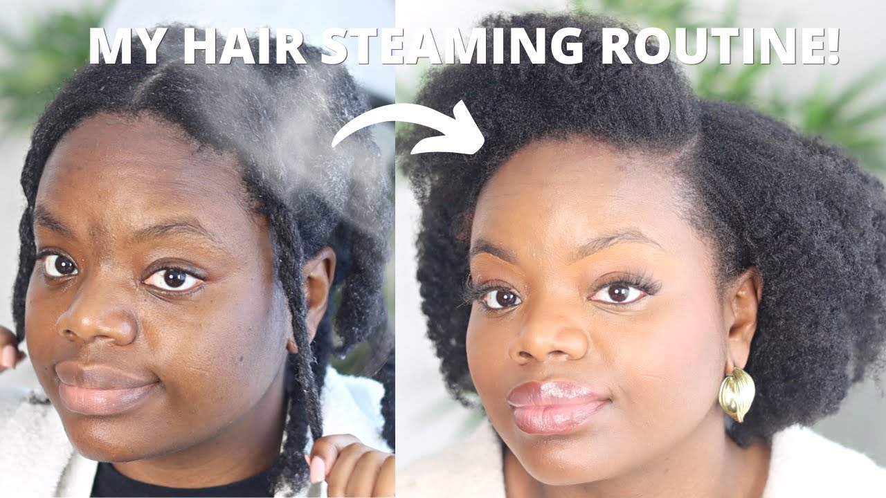 Steaming & Deep Conditioning Routine For INTENSE moisture 💦 | 4C Hair