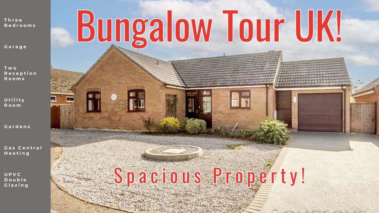 BUNGALOW TOUR UK  Spacious Property!  For Sale £325,000 Swaffham, Norfolk, Longsons Estate Agents.