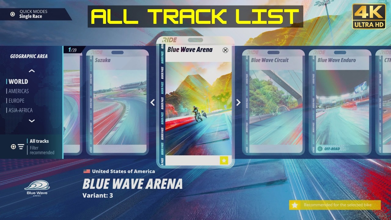 RIDE 6 | ALL TRACK LIST NEW [4K PS5 Pro]