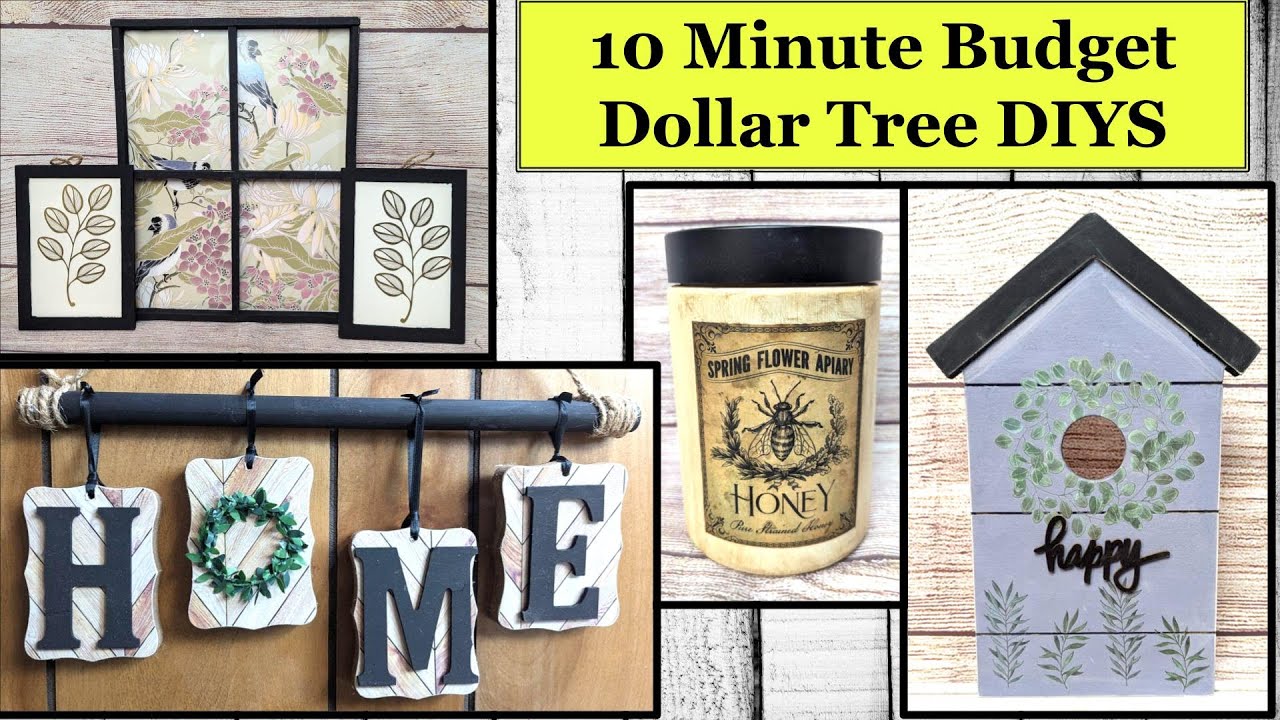 10 MINUTE DOLLAR TREE DIYS | BUDGET DECOR DIYS | Easy to Make and Look Great!