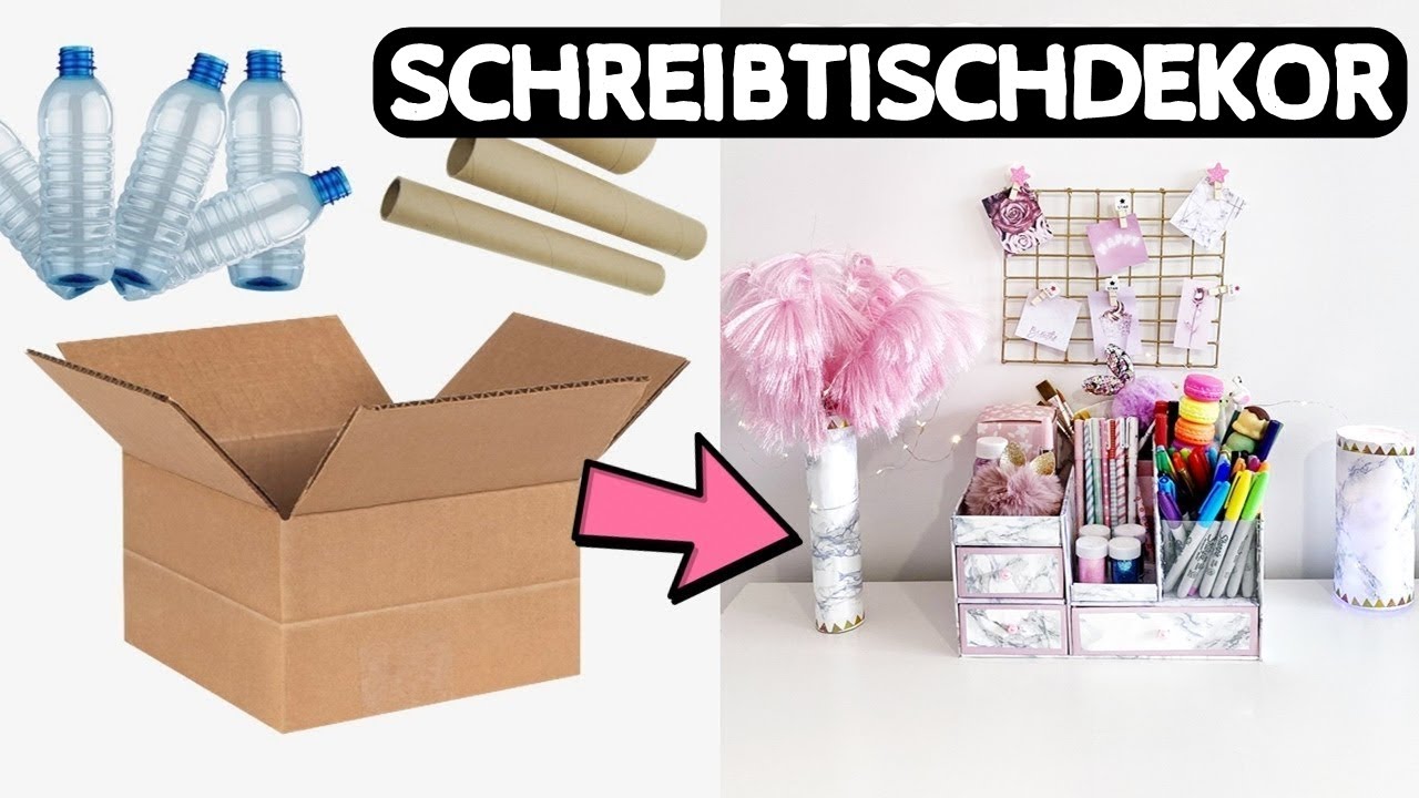 DIY SCHREIBTISCHDEKOR IDEEN - SCHREIBTISCH ORGANISATOR VON CARDBOARD, SKEWERS BILDHALTER und mehr...