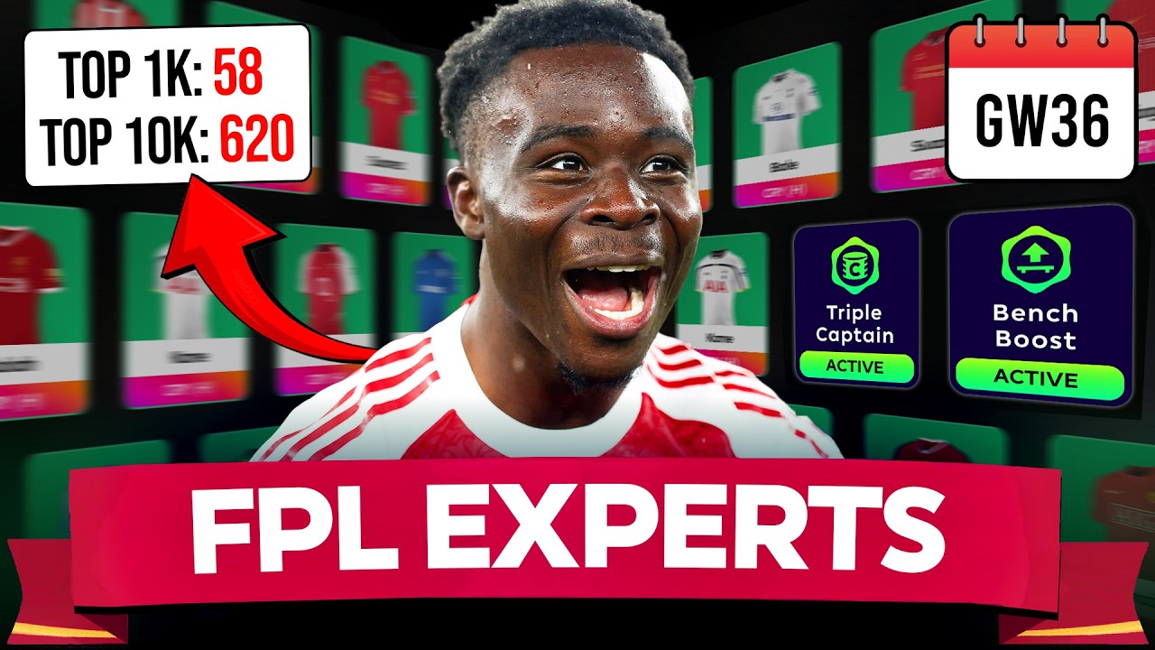 FPL GW36 EXPERTS TEAM ✅ BEST GAMEWEEK 36 TEAM 💥