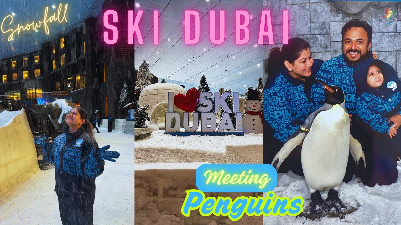 Ski Dubai- SNOWFALL in a Desert| Meeting PENGUINS| Dubai Travel Vlogs| Snow Activities in Dubai
