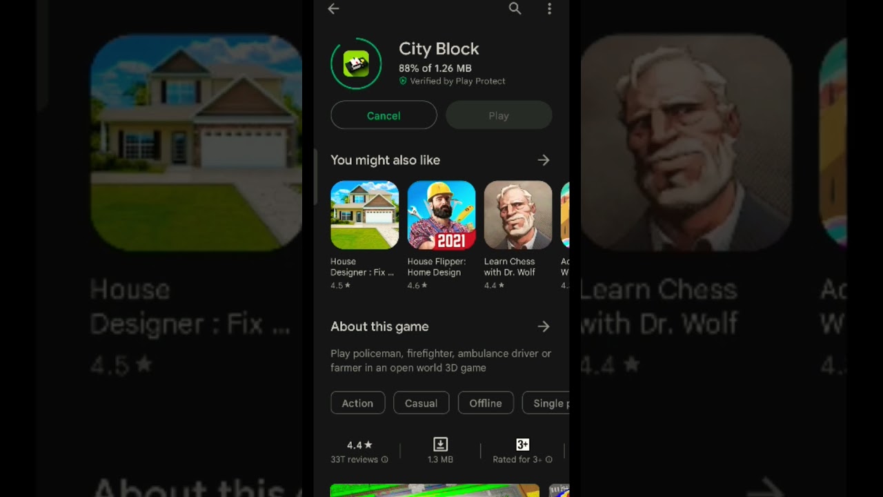 wow 😱 only 1.26 MB game 🎮  #shorts #gaming #cityblock