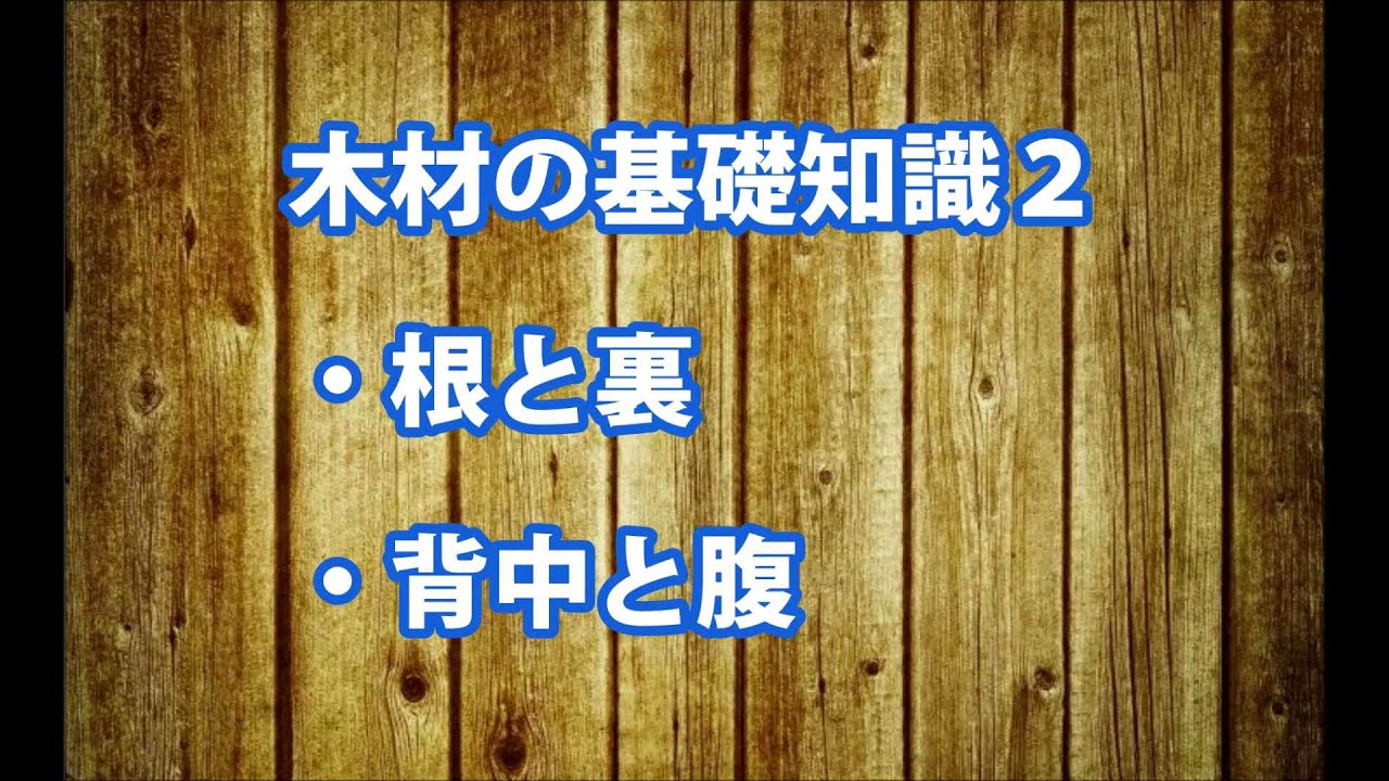 木材の基礎知識２ 木材の根と裏、背中と腹を知る！見分け方と使いどころ　カミヤ木工のDIY家具教室