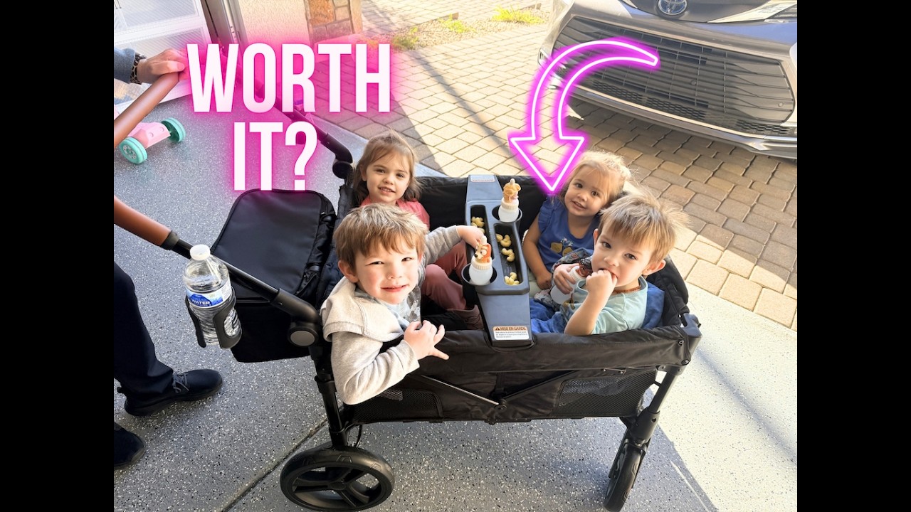 4 Seater Stroller Wagon Review | HARPPA Foldable Kids Wagon Tested