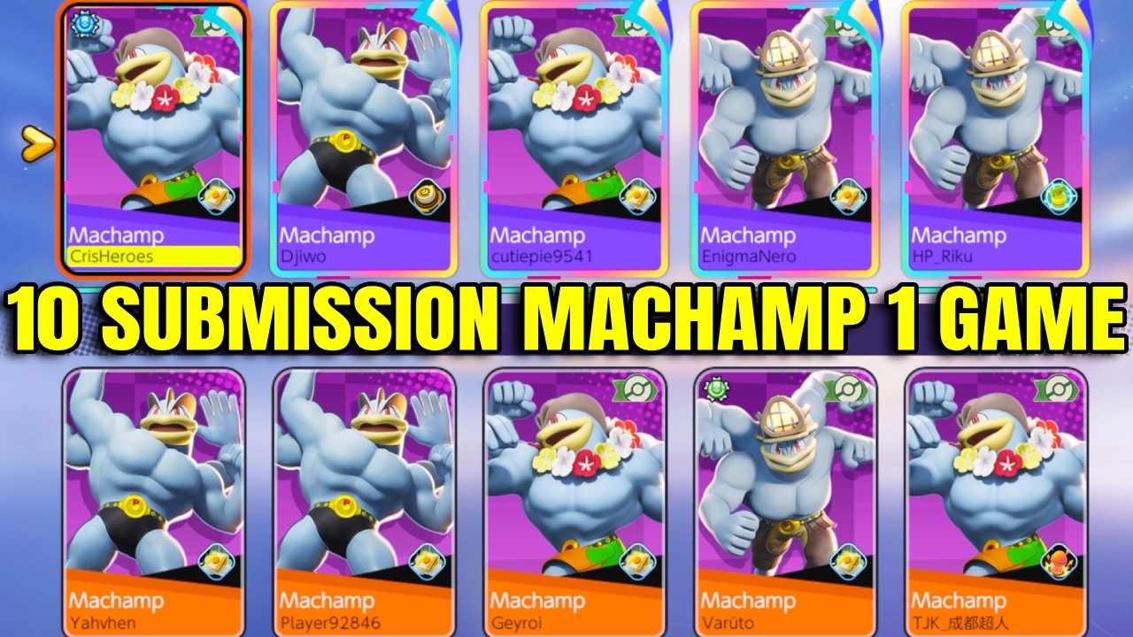 10 SUBMISSION MACHAMP in the same Game is insanely Hilarious | Pokemon Unite