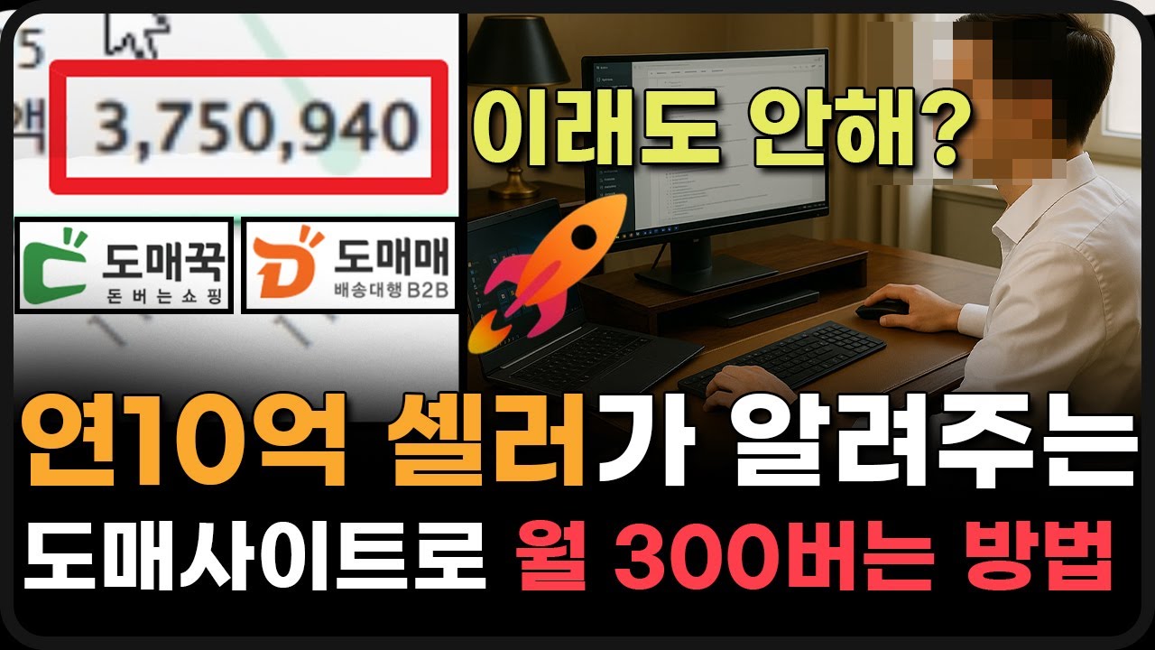 무일푼이 컴퓨터 하나로 도매꾹 위탁판매 시작하는 법! 쿠팡 판매에 바로 써먹을 수 있게 알려드립니다.