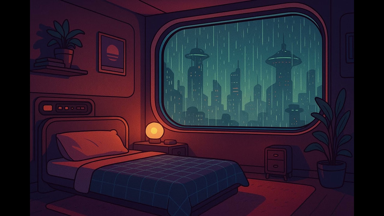 Futuristic Bedroom Rain Sounds &ndash; 40 Min of Gentle Sleep Ambience
