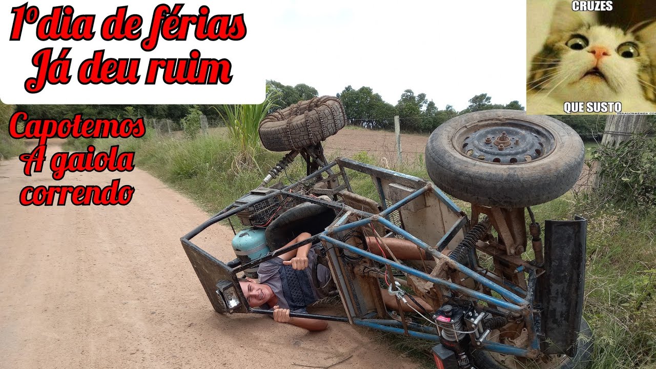 KART CROSS/capotemos a gaiola correndo/ kart cross 125 cortando de giro