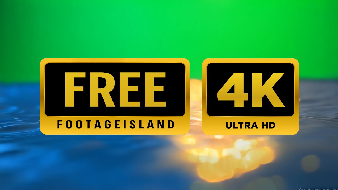 Peacful Ocean on a Green Screen - Free 4K Footage