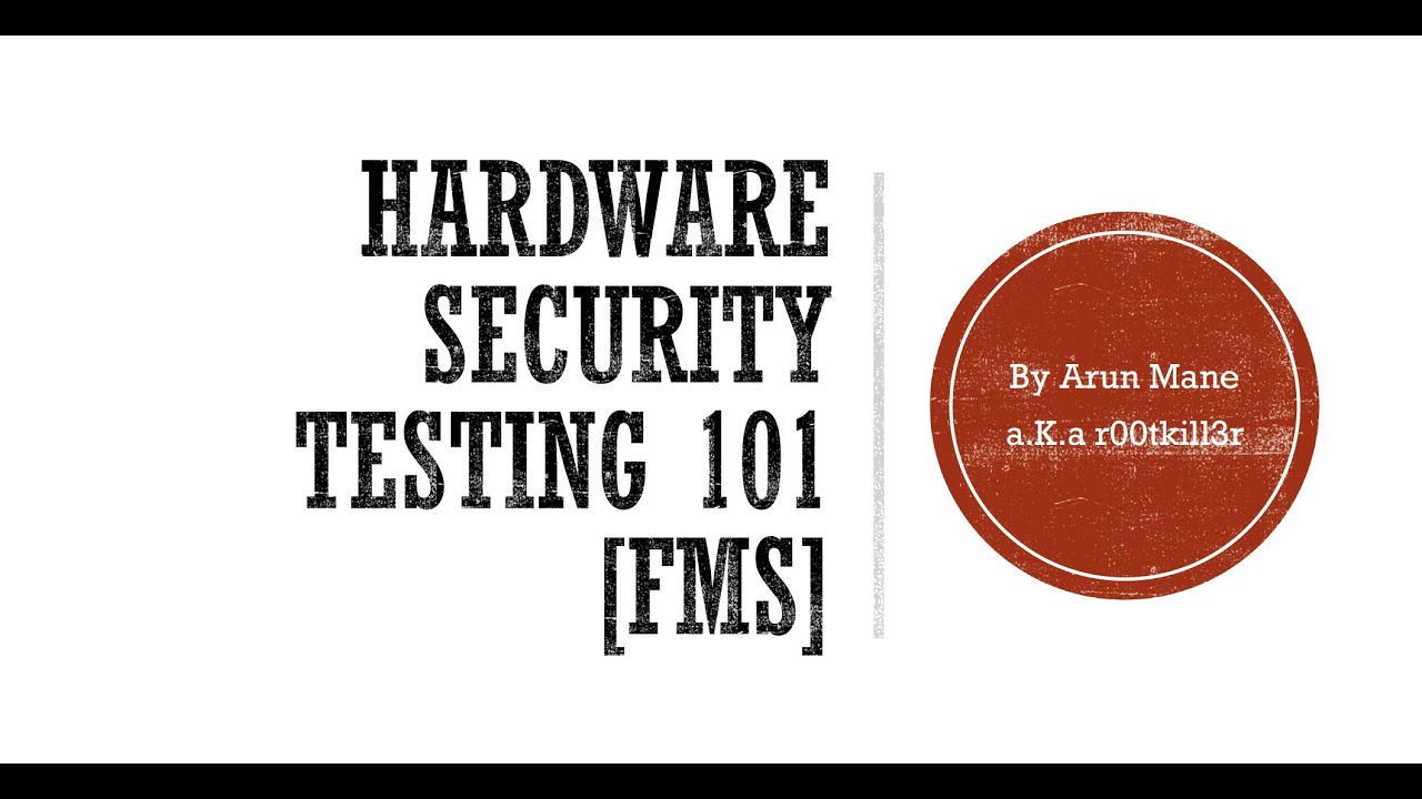 Hardware security 101