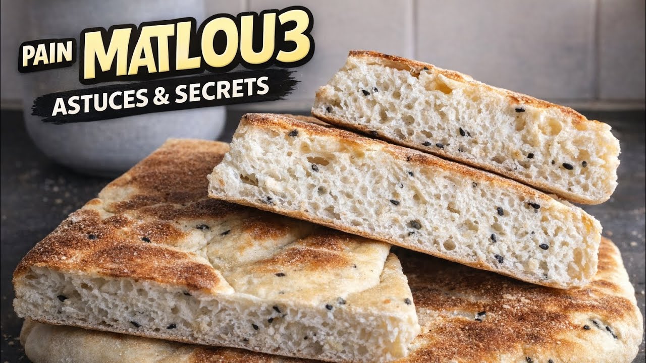 ⭐️PAIN MATLOU3 PARFAIT AU THERMOMIX ET MONSIEUR CUISINE (FACILE !) MATLOUH