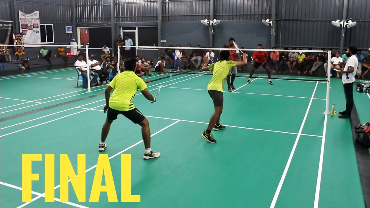 KALAIYARASAN & GANESH VS KIRAN KUMAR & KARAN:MEN DOUBLES OPEN BADMINTON TOURNAMENT FINAL HIGHLIGHTS