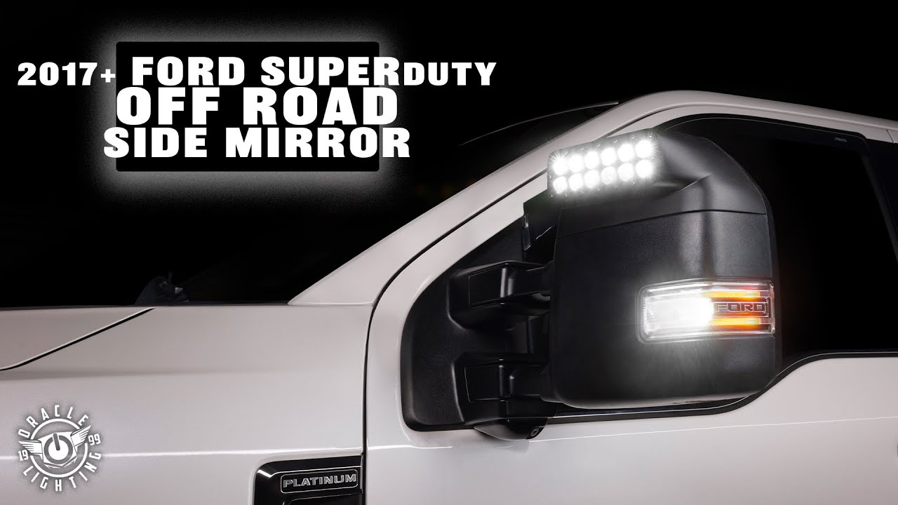 2017-2025 Ford Super Duty LED Off-Road Side Mirror Ditch Tow Lights Installation by ORACLE Lighting