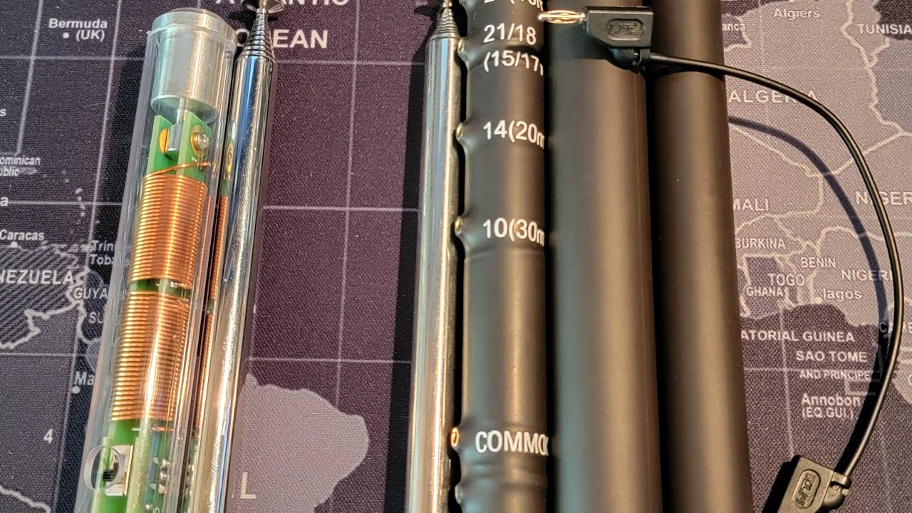 Elecraft AX1 & Comet HFJ-350M, Toy-box  antennas.. side by side comparison
