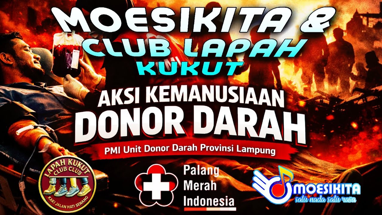 Lapah Kukut & Moesikita Beraksi dengan Aksi KemanusiaanDonor Darah di PMI UDDProvinsi Lampung