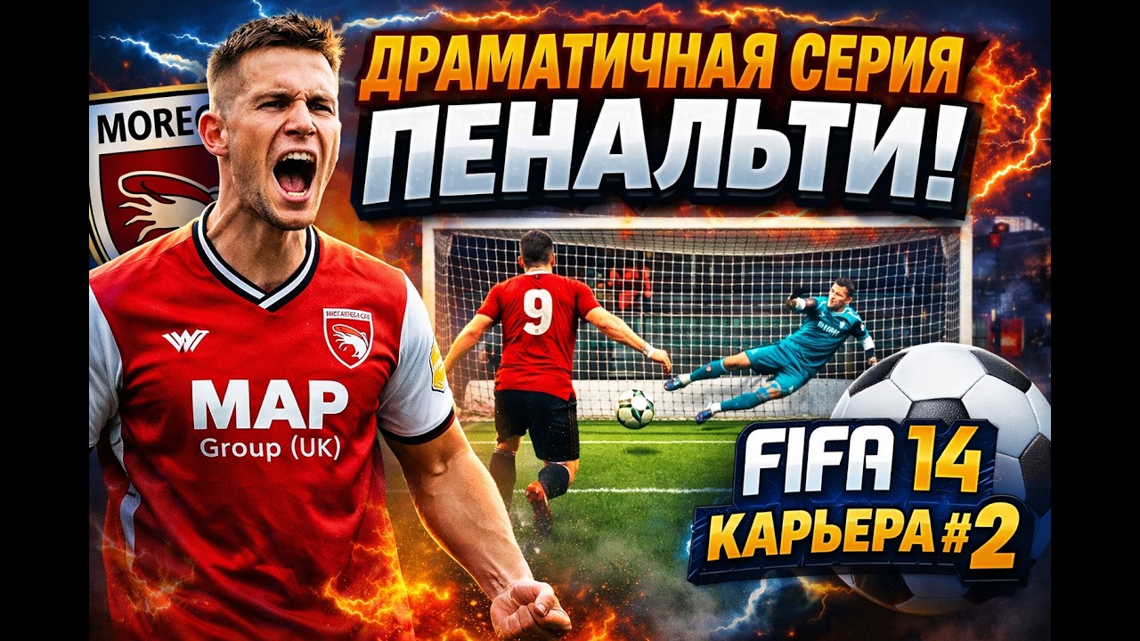ДРАМАТИЧНАЯ СЕРИЯ ПЕНАЛЬТИ! | MORECAMBE FIFA 14 КАРЬЕРА  #2