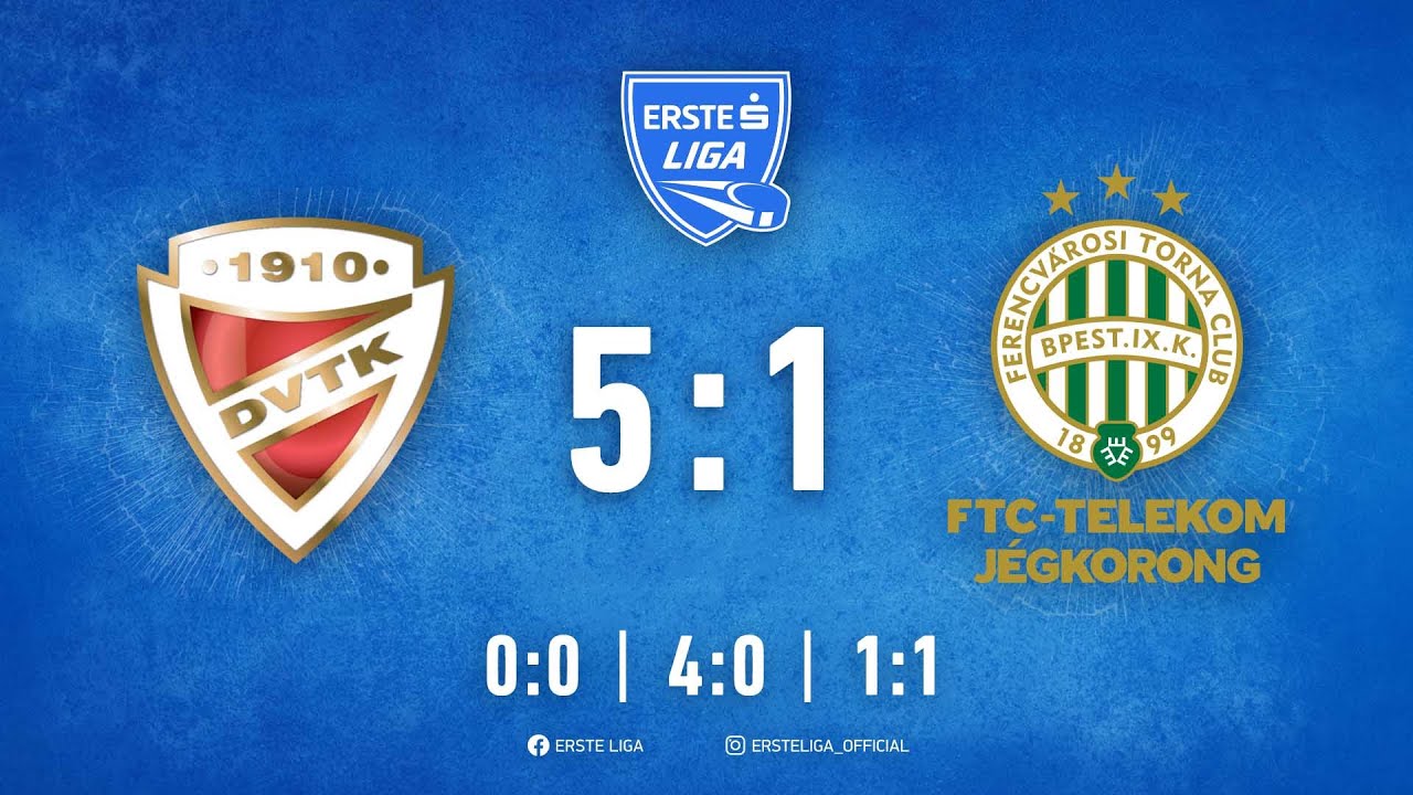 Gólösszefoglaló - EL 101 - DVTK Jegesmedvék - FTC-Telekom 5-1 20231210