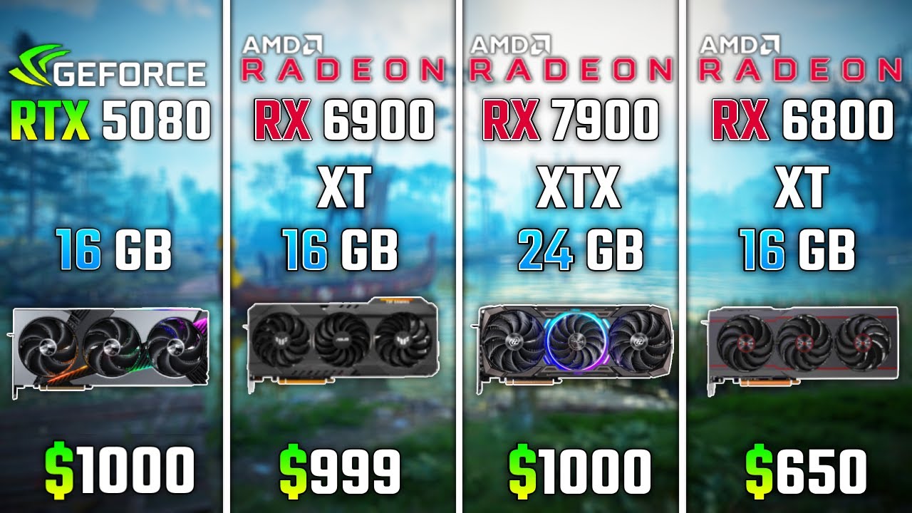 RTX 5080 vs RX 6900 XT vs RX 7900 XTX vs RX 6800 XT | Test in 6 Games