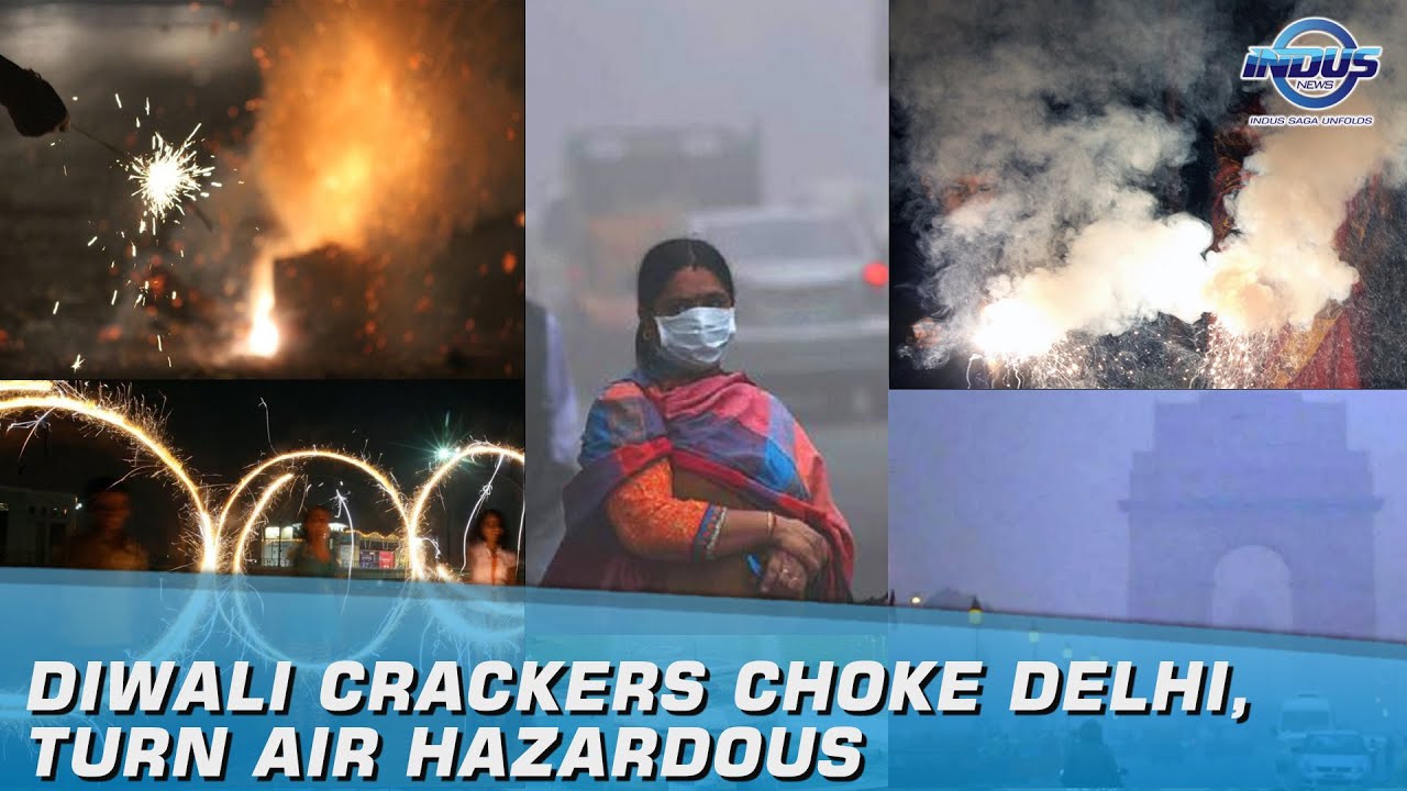 Diwali Crackers Choke Delhi, Turn Air Hazardous | Indus News
