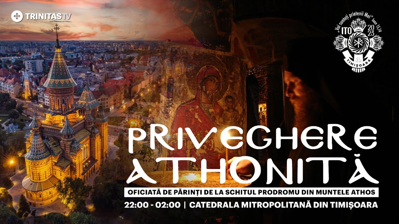 🔴 LIVE: Priveghere athonită și Sfânta Liturghie la Catedrala Mitropolitană din Timișoara - ITO 2023