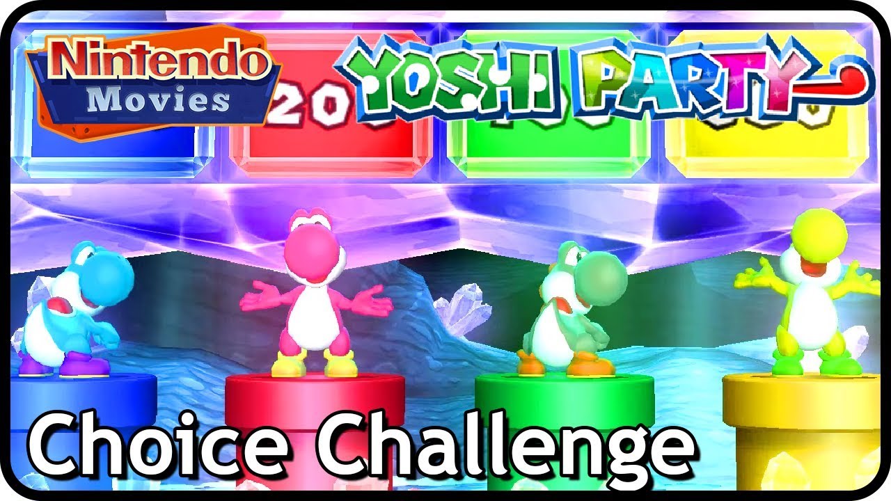 Mario Party 9 (Yoshi Party) - Choice Challenge Compilation (2 Players, All Yoshi Colors)
