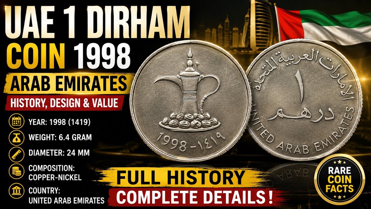 1998 UAE 1 Dirham Coin Value & History | Is This Coin Rare?💰