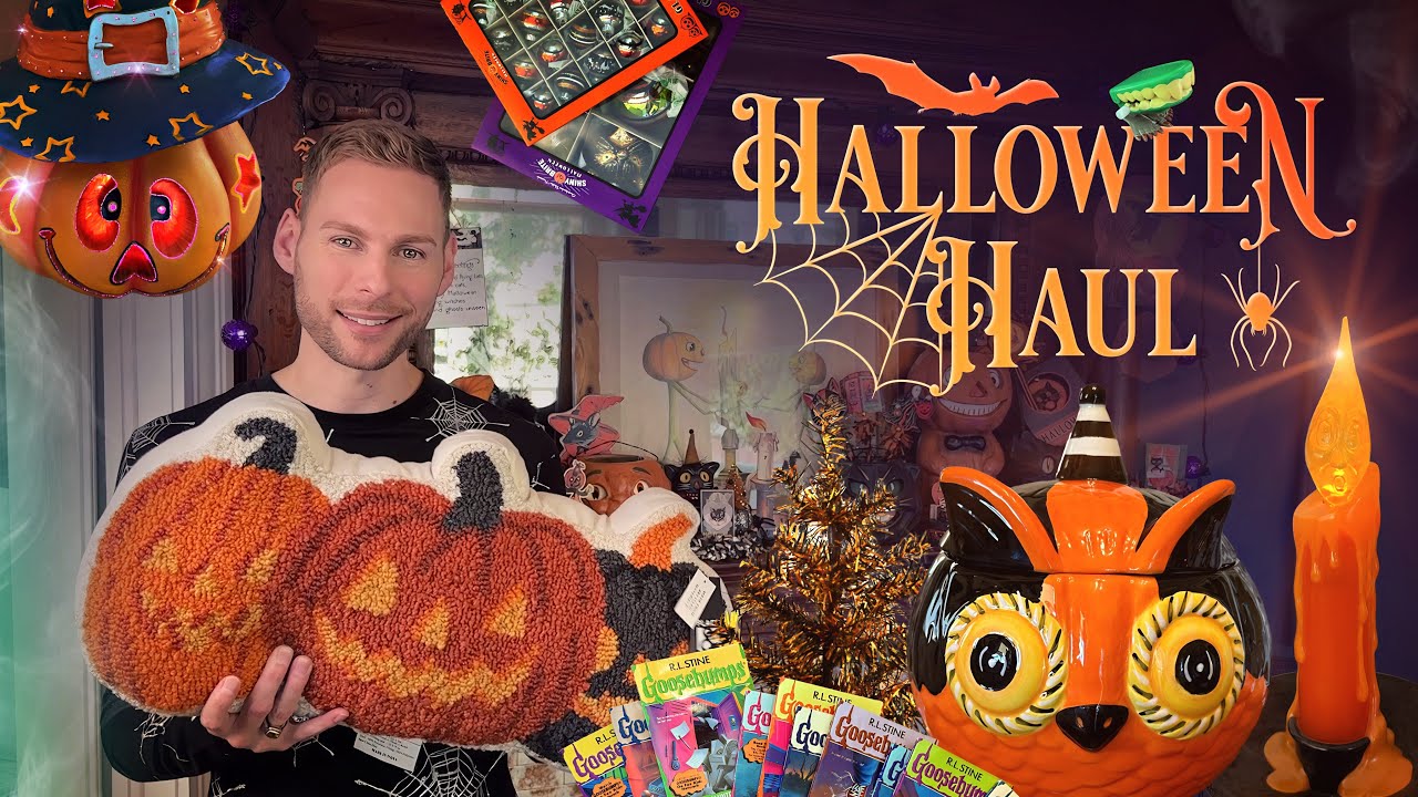 Halloween Shopping Haul! Spooky Decorations From HomeGoods & More! Owl, Pumpkins, 90's books & more!