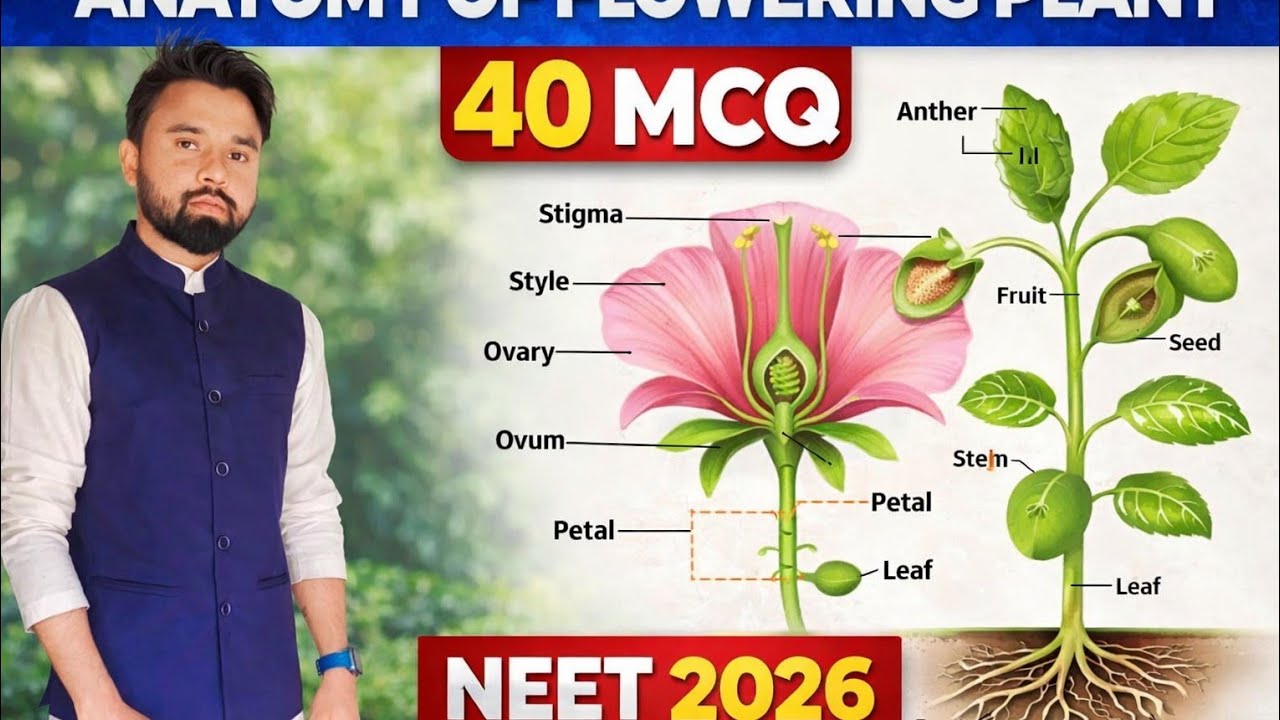 Anatomy of flowering 40 MCQ/neet 2026 🔥/ncert line by line 💥🤯/score booster series 🔥