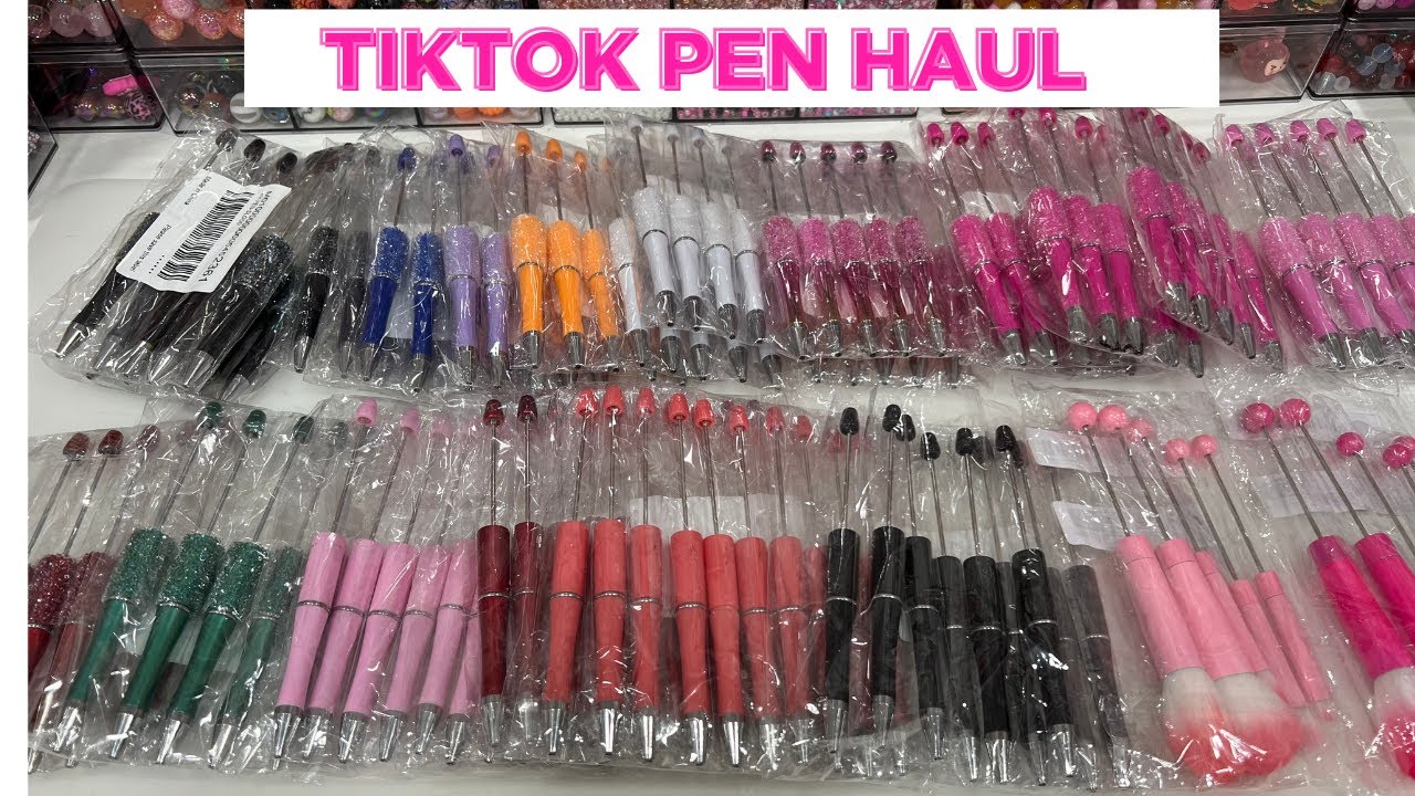 ✨ Huge TikTok Shop Beadable Pen Haul + Easy Beadable Pen Design Ideas! 💖