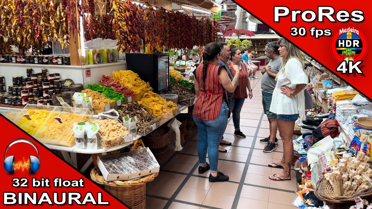 [4K]🌴MADEIRA - Funchal & Market place👣