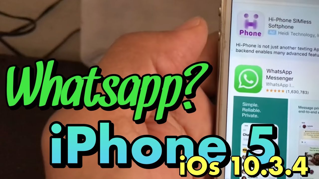Whatsapp on iPhone 5 iOS 10.3.4 in October 11, 2022
