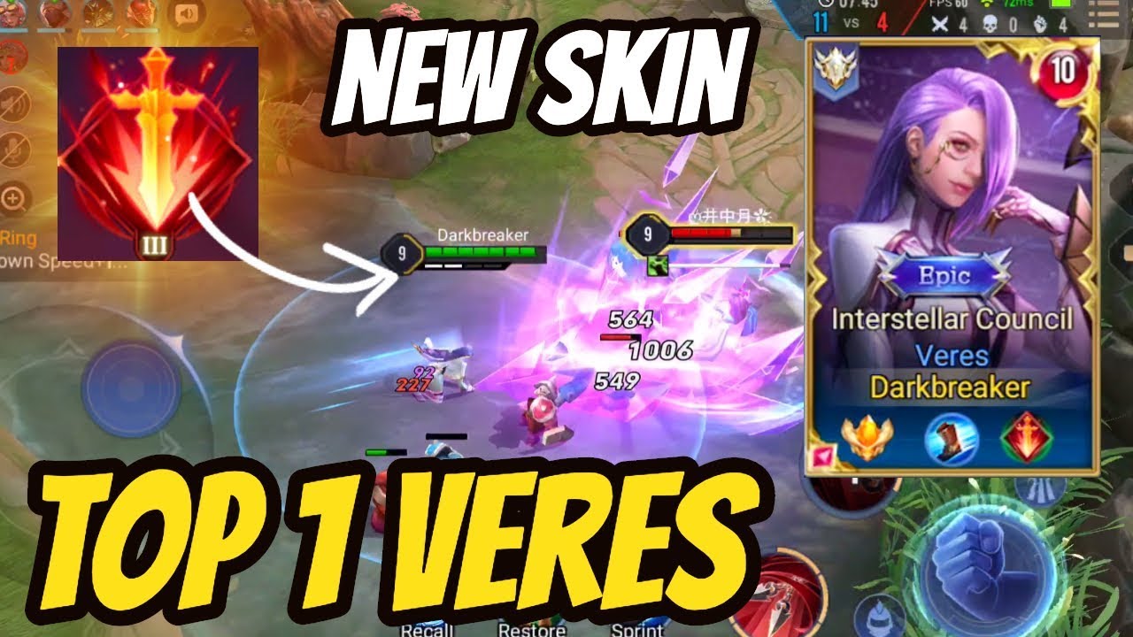 TOP 1 VERES NEW SKIN INTERSTELLAR COUNCIL  | AoV | 傳說對決 | RoV | Liên Quân Mobile