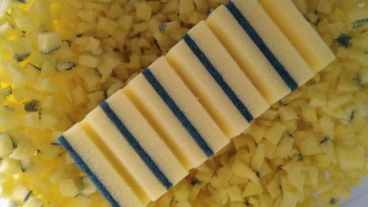 Bulk Ripping - Kitchen Sponges Dry Ripping & Slicing | Sponge ASMR