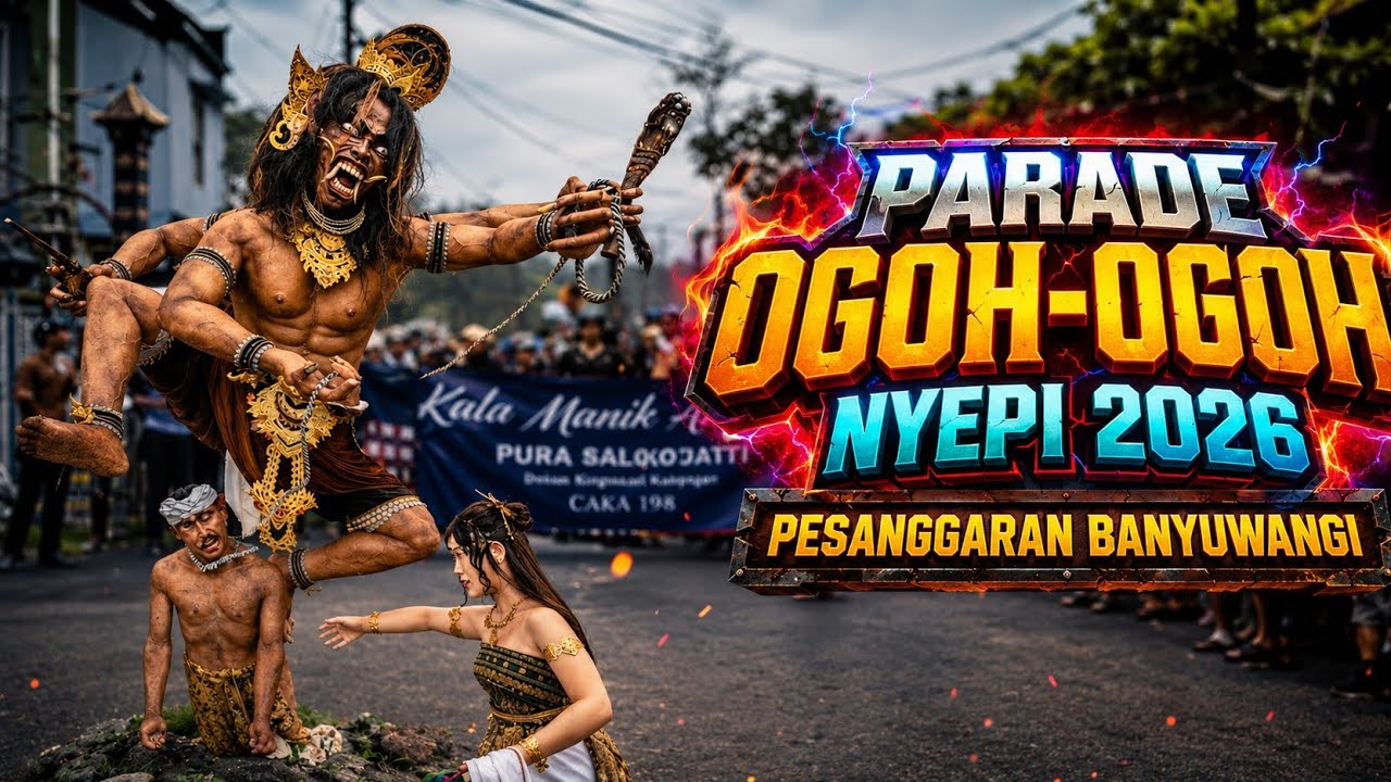 Kemeriahan Parade Ogoh-ogoh Nyepi 2026 di Pesanggaran Banyuwangi 