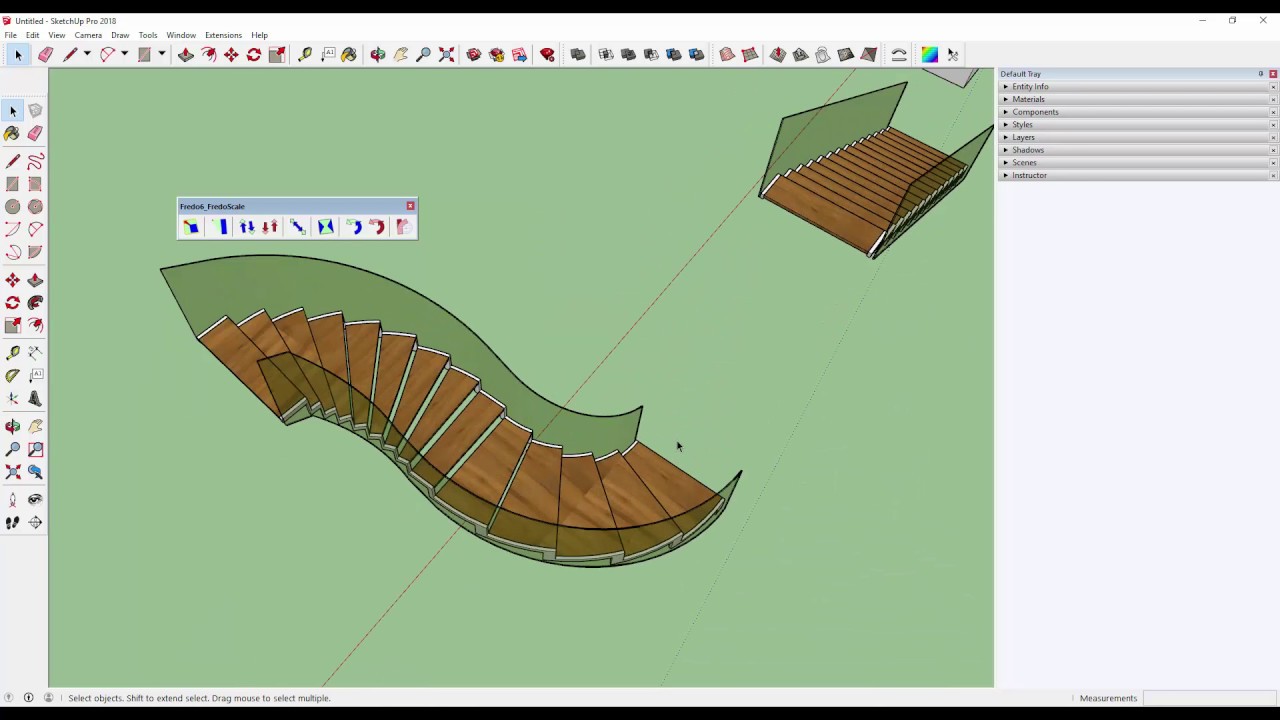 21 - Curso Sketchup - Plugin Fredo Scale - escalonamento avançado