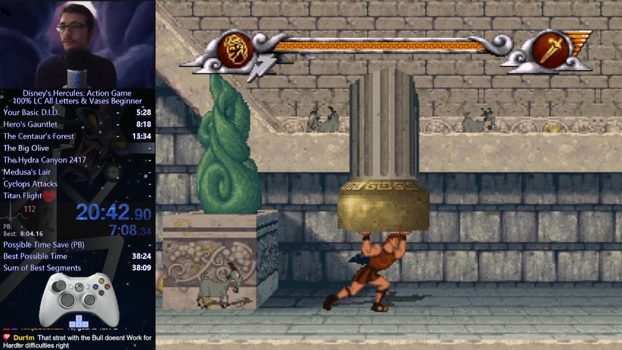 Disney's Hercules: Action Game 100% Beginner Speedrun in 39:32 (PC Steam version)