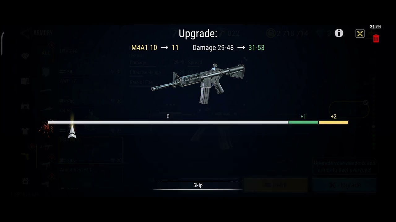 Madout 2 gun upgrade ( M4A1  10 to? )