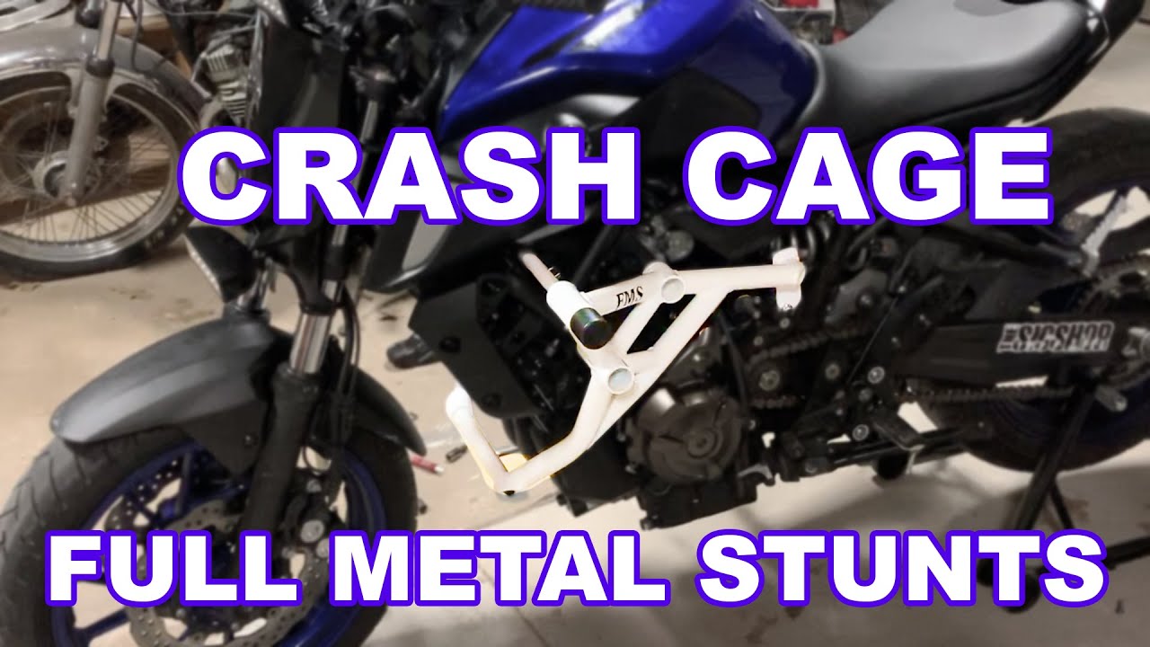 2018 MT07 CRASH CAGE INSTALL (Full Metal Stunts)- MT07 Stunt Build Series Ep. 3