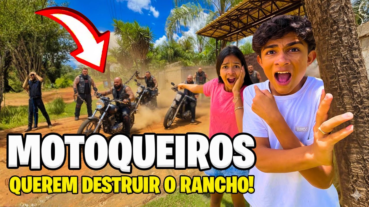 MOTOQUEIROS NO RANCHO!! * QUASE DERRUBARAM O PORTÃO 😱😱😱