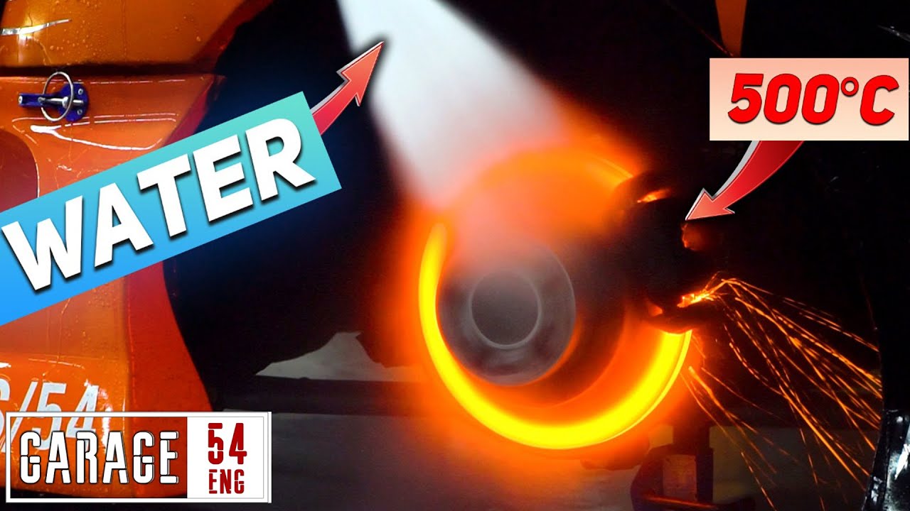 Drenching a red hot brake rotor - what'll happen?