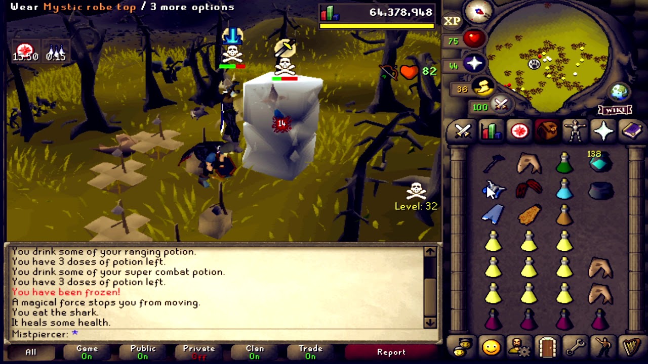 rune pure 07 action & new rev cave pking