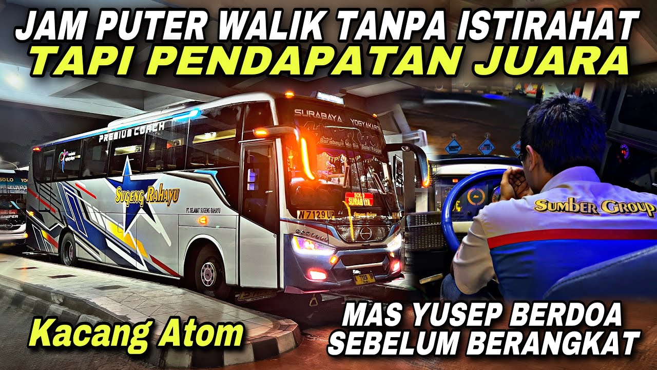 Puter Walik Tanpa Istirahat Tapi Pendapatan Juara ❗️| trip Sugeng Rahayu W 7129 UP “ Kacang Atom “