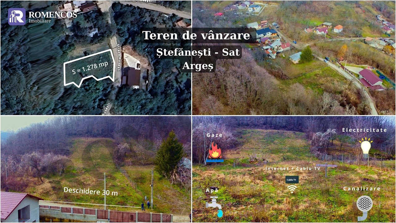 Teren intravilan în Ștefănești Sat! Tur panoramic